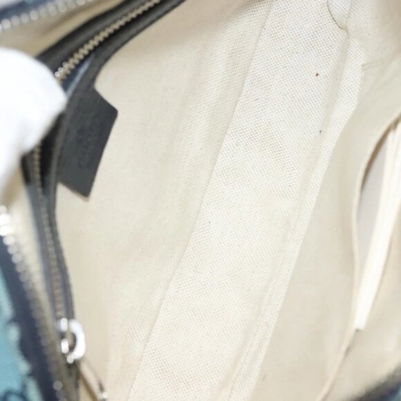 GUCCI GG Canvas Waist Bag Blue Silver 658657 Auth 139364 - Picture 11 of 16